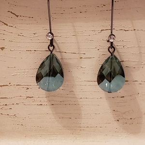 Green Teardrop Earrings
